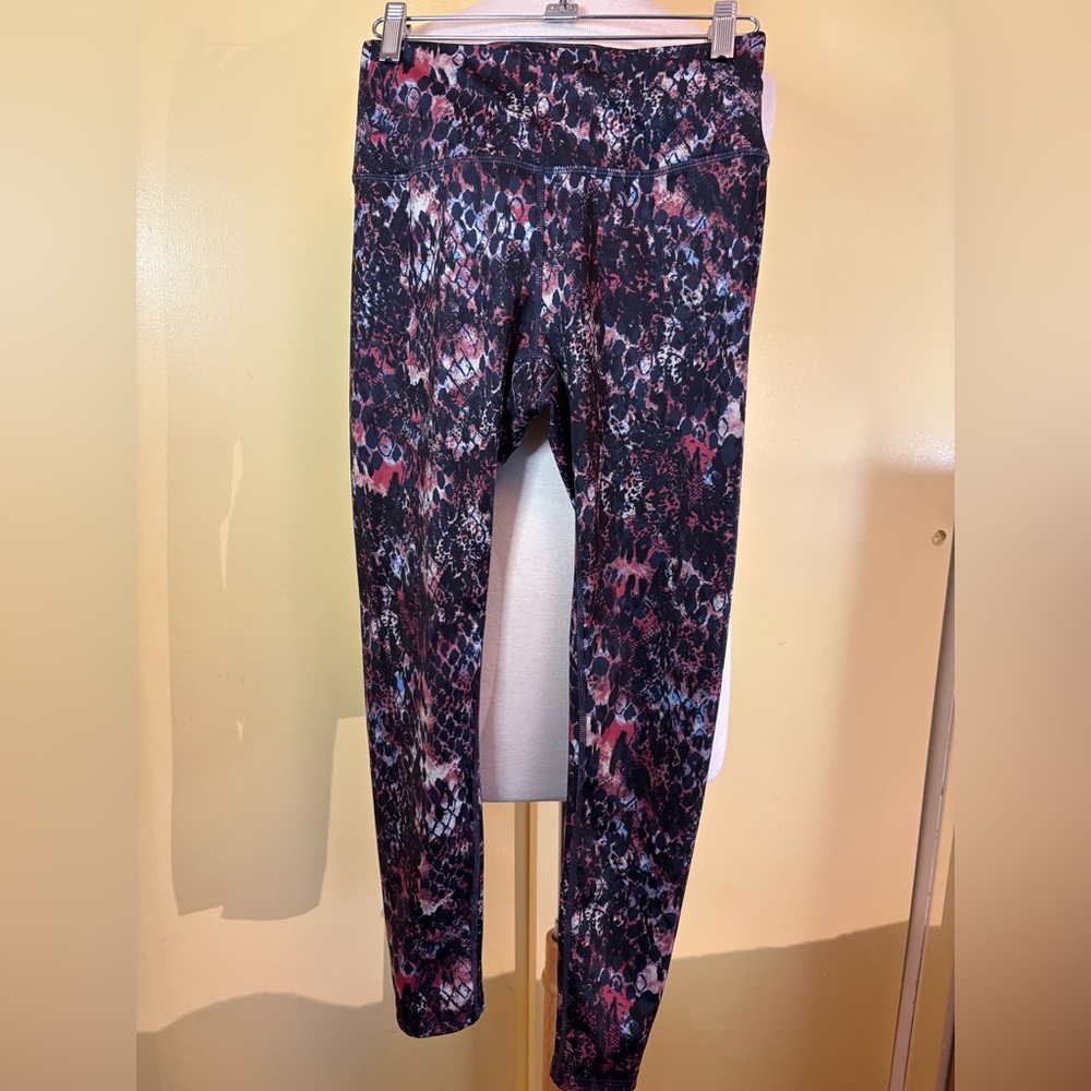 FP Movement by Free People Pink and Black Snake Print Leggings